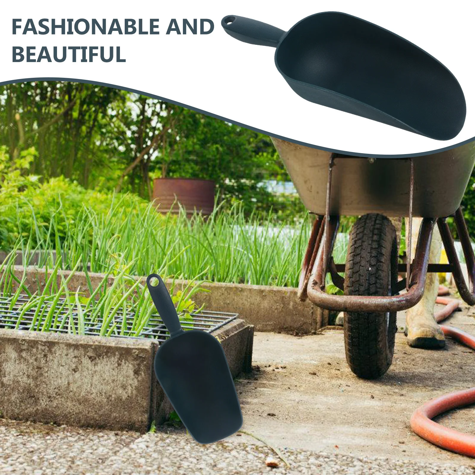 مجرفة حديقة مريحة ABS متينة وخفيفة الوزن وسهلة الحفر أداة يدوية للزراعة للمساحات الضيقة والبستنة الخارجية #4