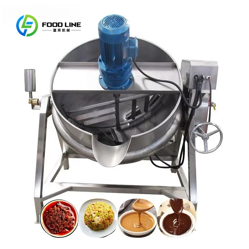Customized Electric & Steam Heated Jacketed Kettle Food Sauce Mixer Cooking Pot for Mayonnaise Ketchup Fruit Jam