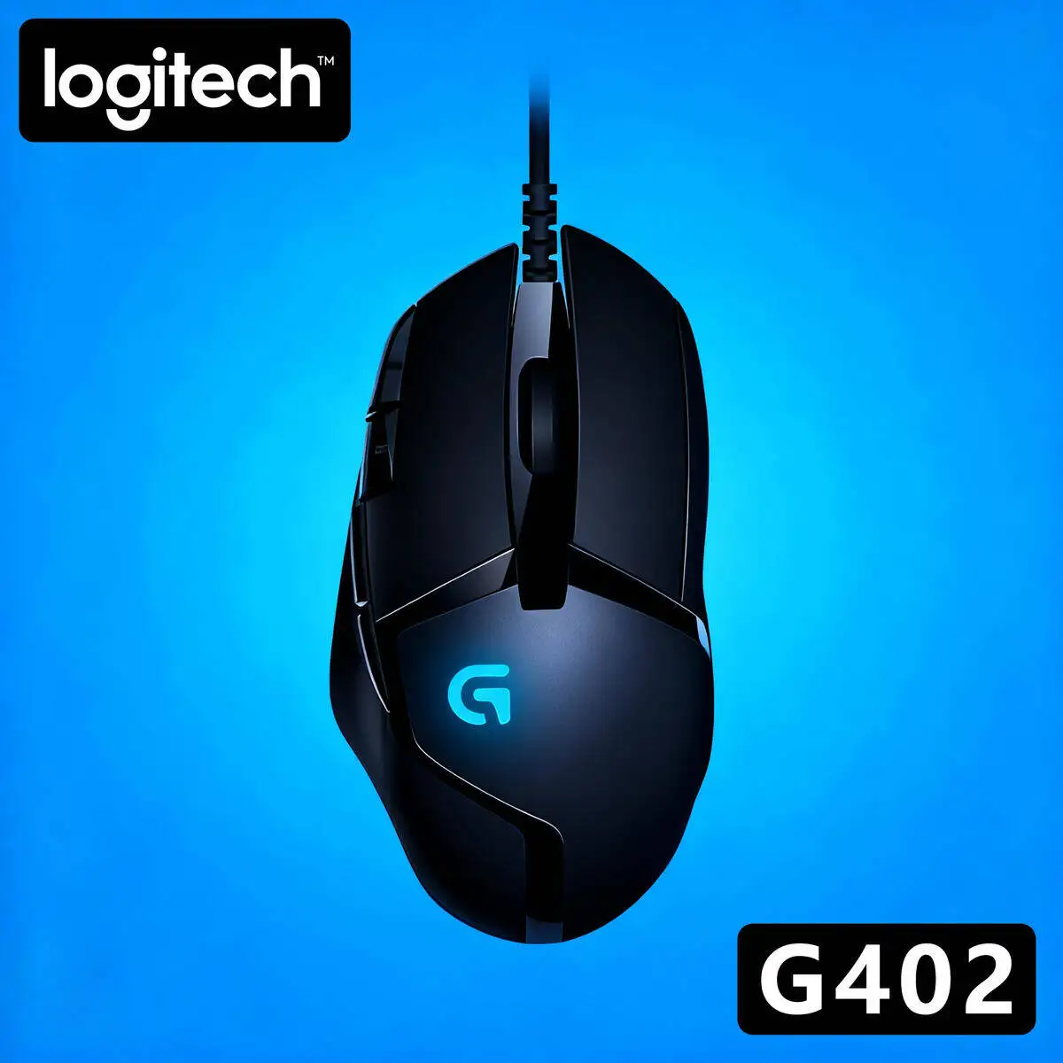 

Logitech G402 Hyperion Fury Gaming Mouse, Wired, 4000 DPI, 8 Programmable Buttons, 1ms Report Rate, 500 IPS, Ergonomic, PC