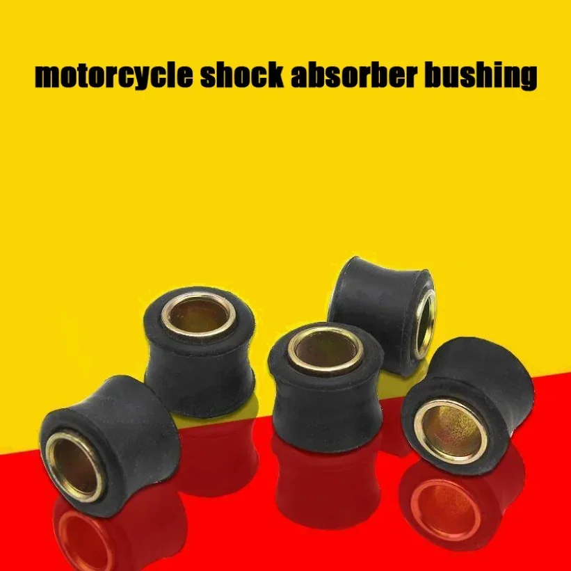 2pcs Universal Motorcycle 10MM 12MM Rear Shock Absorber Sleeve Buffer Rubber Ring Bushing Fixed Ring Rear Sleeve Scooter