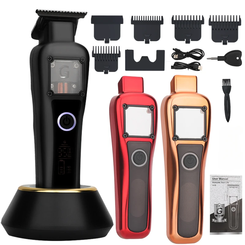 2024 New Resuxi G-27 High-power High-speed Electric Hair Clipper DLC Coated Blade Electric Push Shear for Household Men 9500 RPM