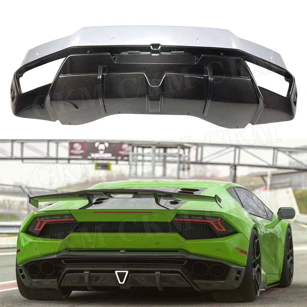 

Dry Carbon Fiber Rear Bumper Diffuser Body Kits Car Accessories for Lamborghini LP580 LP610 Bumper Guard S Styls Auto Car Parts