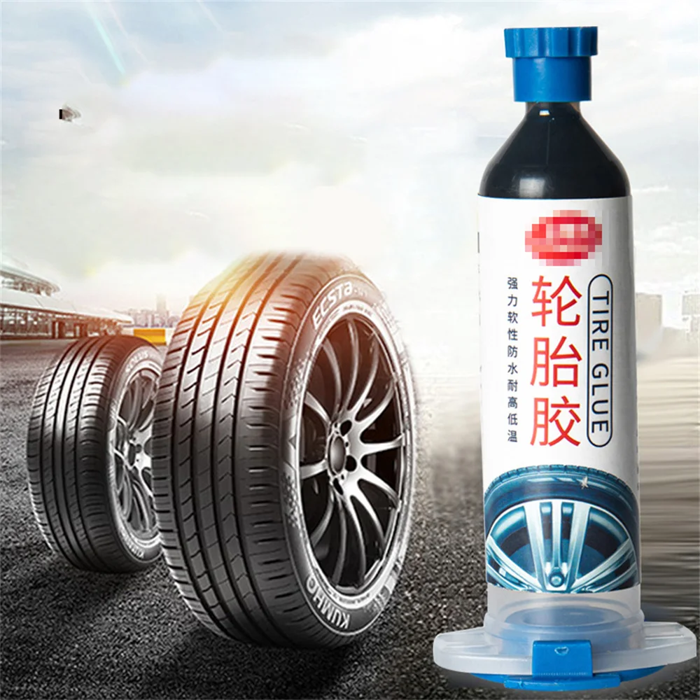 30ml Tire Repair Glue Liquid Strong Rubber Glue Black Soft Rubber Wear-resistant Non-corrosive Adhesive Instant Strong Bond Tool