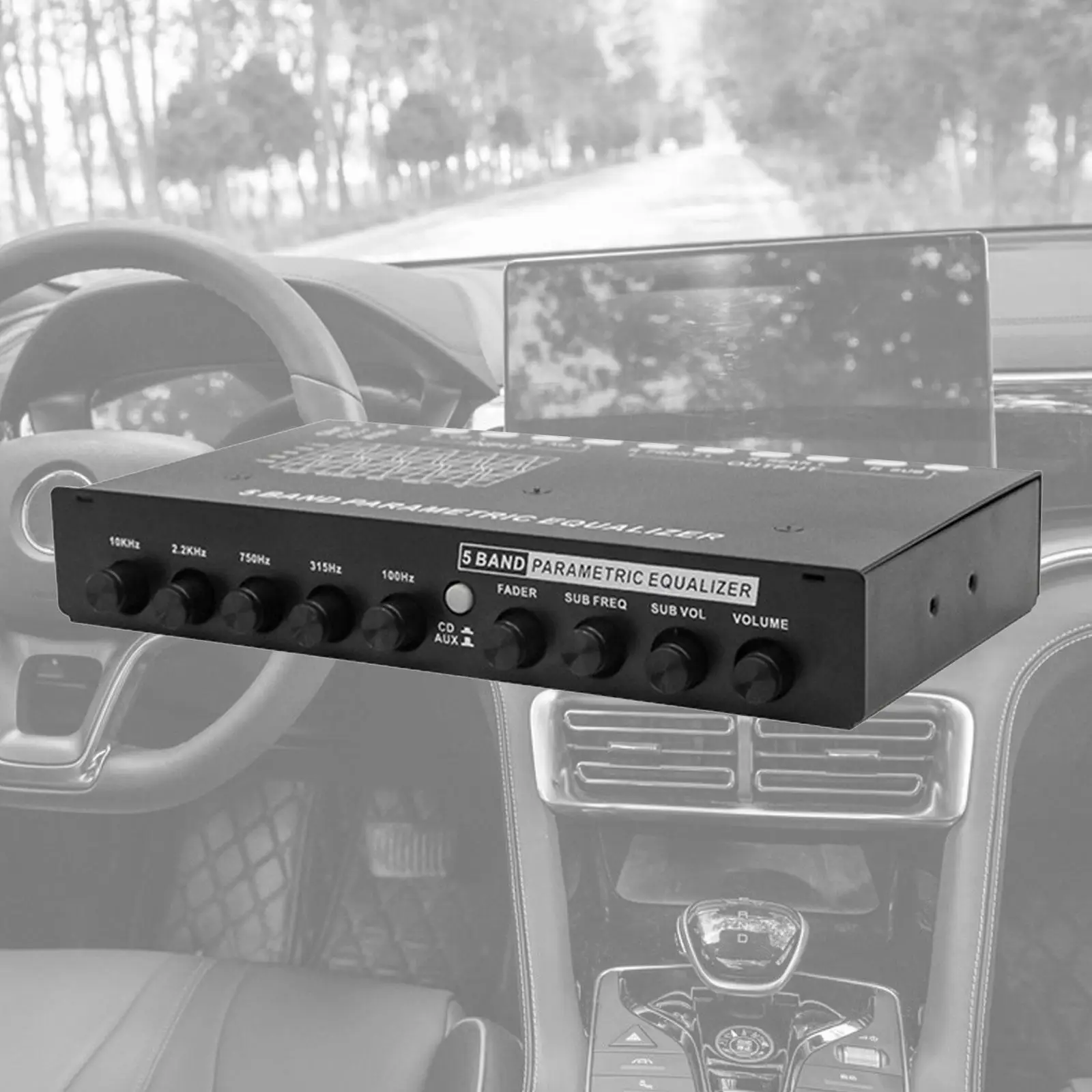 

5-полосный эквалайзер с входом CD AUX, регулируемый металлический чип DSP