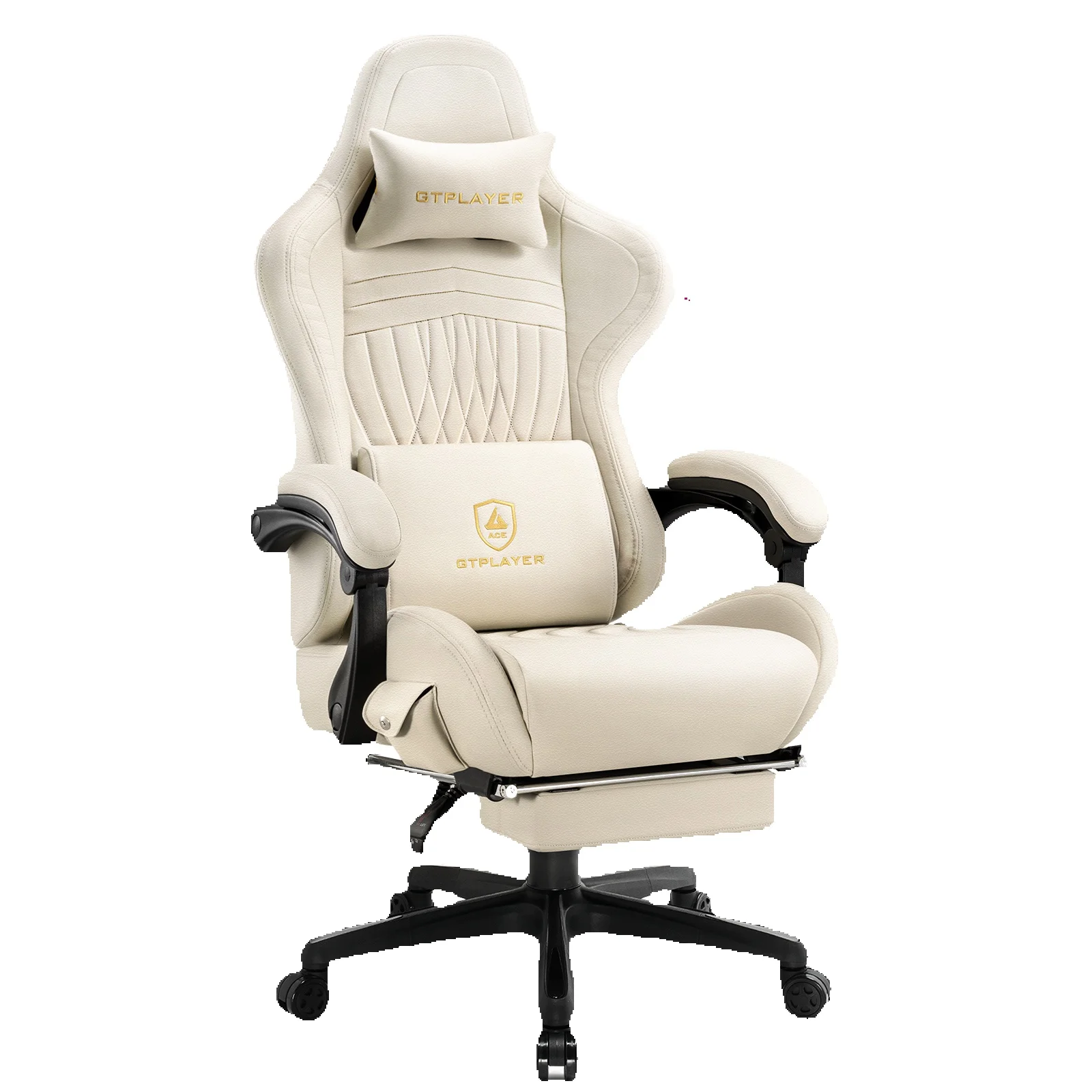 GTPLAYER Gaming Stuhl, Ergonomischer Gaming Sessel Schreibtischstuhl PC mit Fußstütze Lautsprecher Musik Bürostuhl bis 150kg