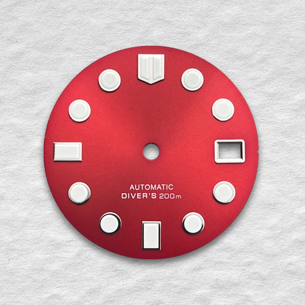 28.5mm S Logo Dial Suitable For NH35 NH36 Automatic Movement Green Luminous Watch Japan Watch Modification Accessories