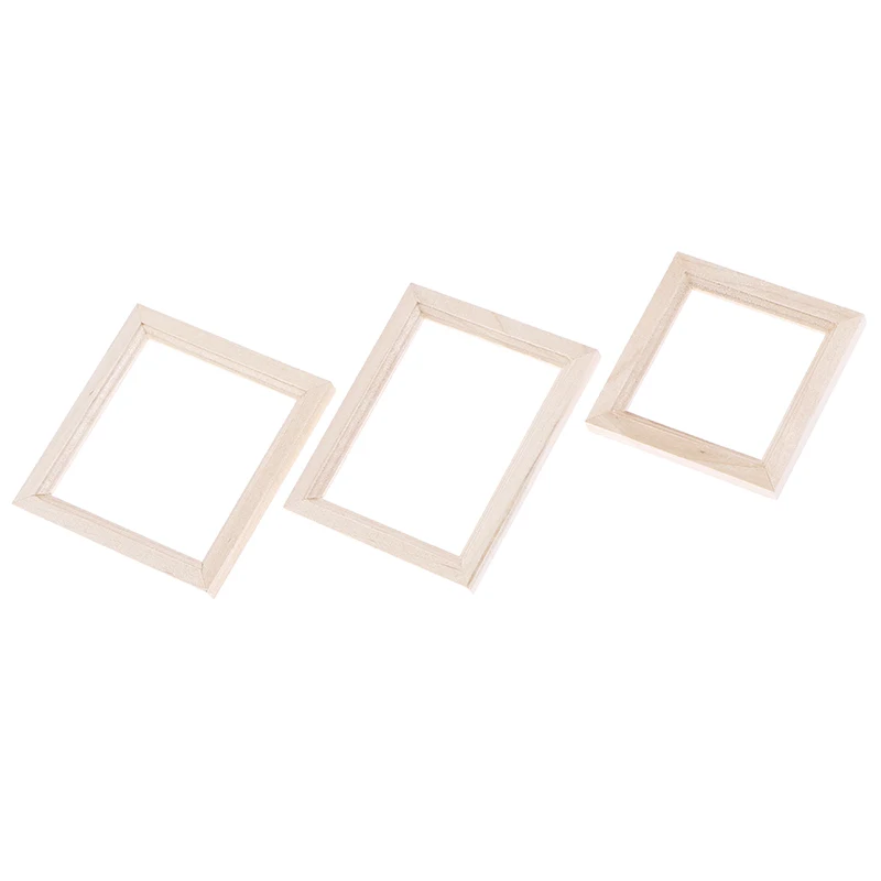 1/12 دمية مصغرة إطار صور خشبي محاكاة الأثاث نموذج الملحقات #4
