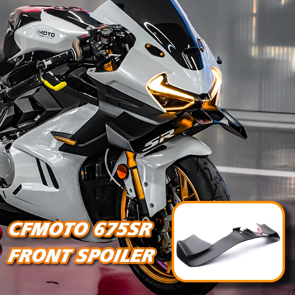 

Подходит для CFMOTO 675SR, передний спойлер, нижний спойлер, нижняя губа GP WING DOWNFORCE NAKED, передние спойлеры 675SR-R 2024 2025