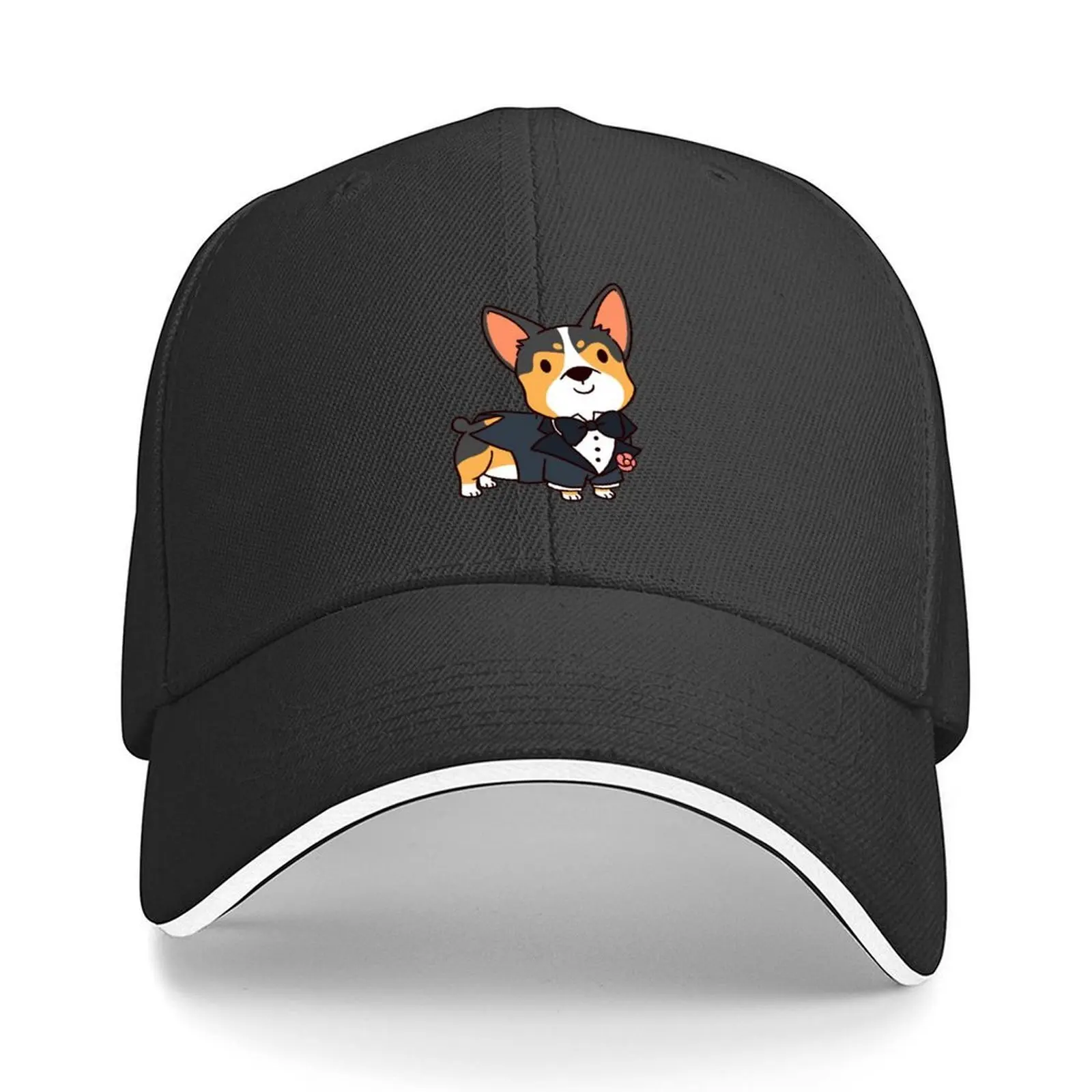 

Groom Tri Color Corgi Wedding Baseball Cap Golf Cap party Hat beach hat Hood Men's Caps Women's