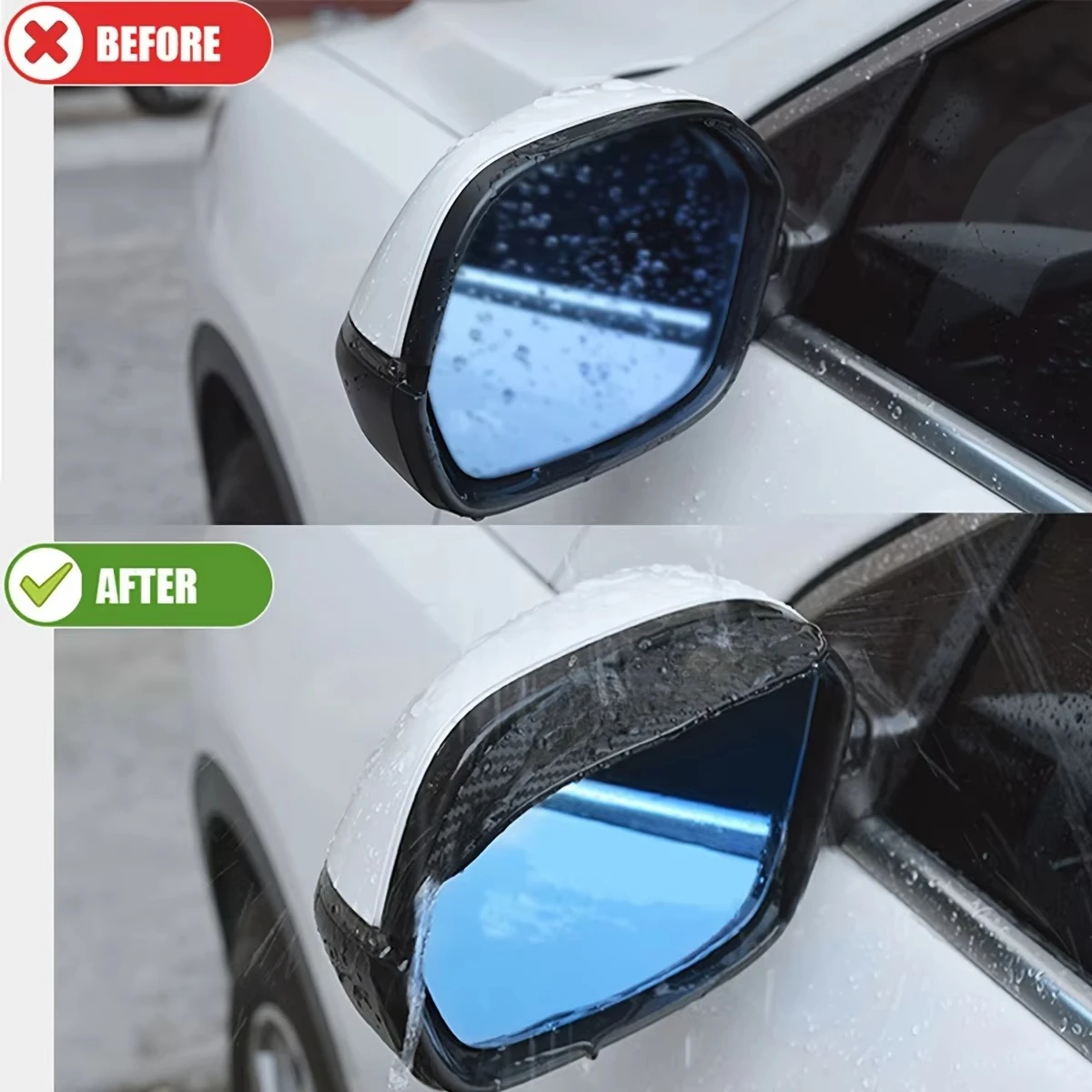 2Pcs/set Pincuttee Mirror Rain Visor Eyebrow, Side Mirror Rain Guards
