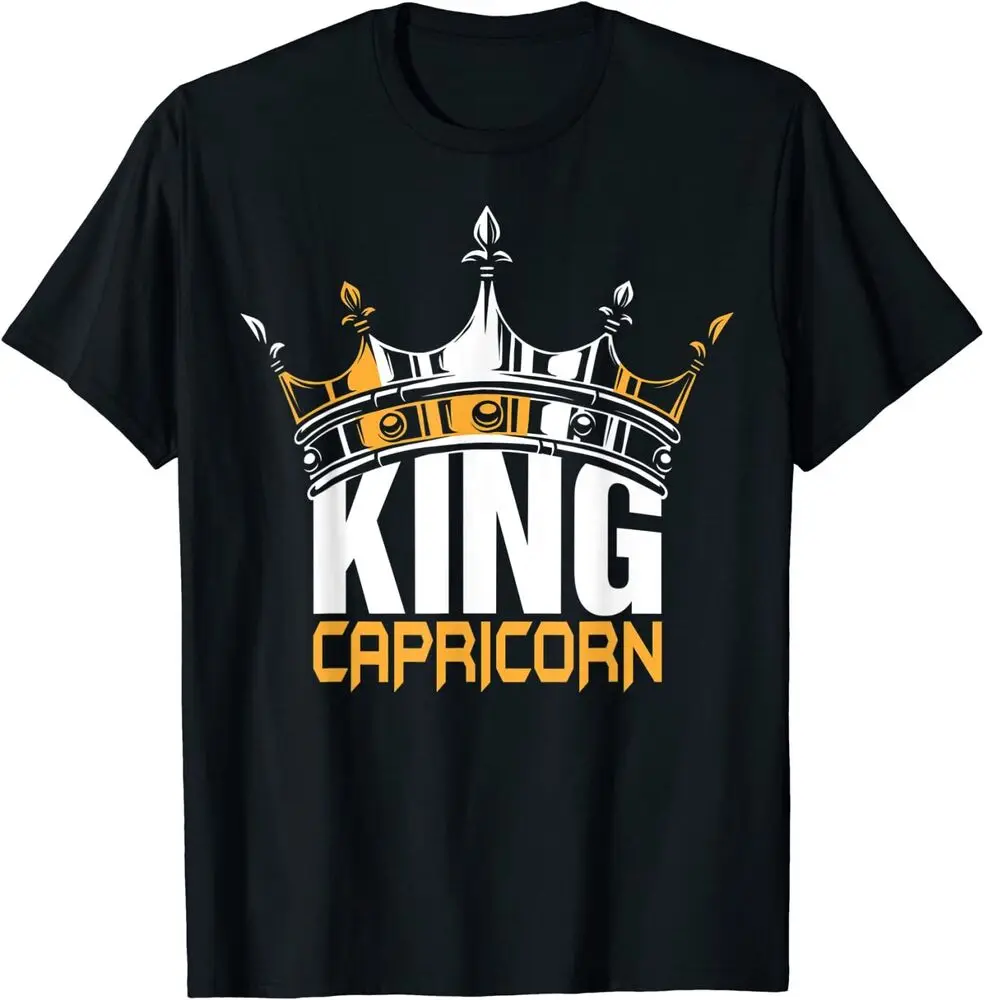 King Capricorn Birthday Zodiac Costume Funny Bday Gift T-Shirt Summer Tees Cotton Luxury brand vintage oversized