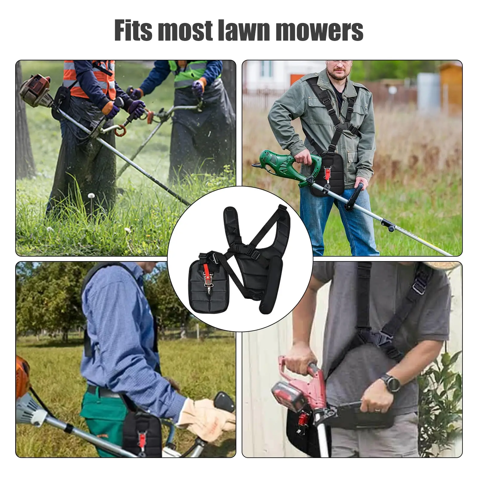 Zero gravity Harness Strap Belt Lawn Mower Power Pruner Double Trimmer Shoulder Adjusted Band For Brush Cutter & Trimmer Garden