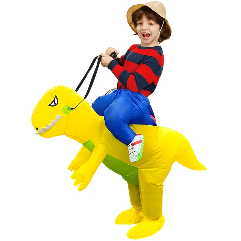 Kinderen Kinderfeest Cosplay Kostuums Opblaasbare Dinosaurus T-Rex Pak Halloween Kostuum Voor Jongens Meisjes Purim Mascotte Geschenken