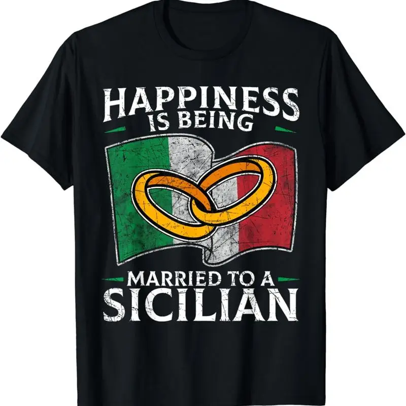 جديد محدود صقلية الزفاف صقلية التراث فكرة العلم تي شيرت S 3Xl #1