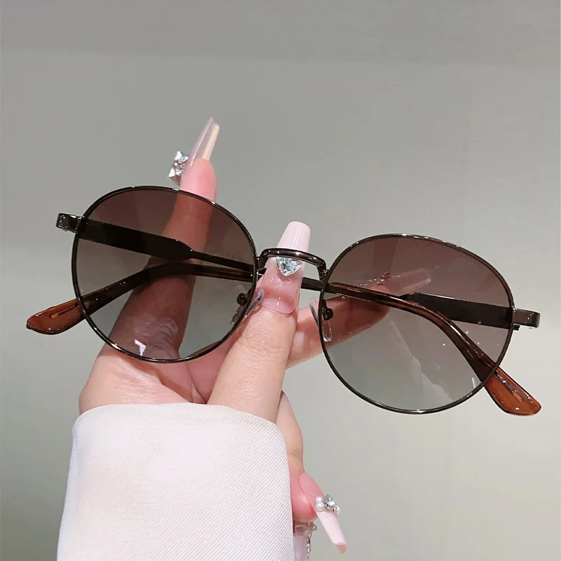 

Steampunk Round Polarized Sunglasses Women For Men Vintage Punk Metal Outdoor Driving Luxury Brand Designer Sun Glasses UV400
