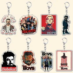 Hot The Boys TV Show Keychains Homelander Billy Butcher Starlight Key Chain Ring for Bag Hero Pendant Keyring Jewelry Fans Gifts