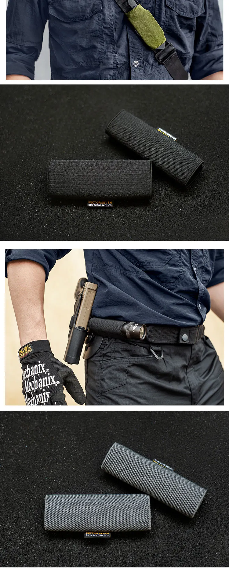 Gürtelhülle Elastische Schlaufe EDC Gürtelorganizer Verdeckter Werkzeughalter Taschenlampenhalter Taktisches Jagdzubehör – Detail 6
