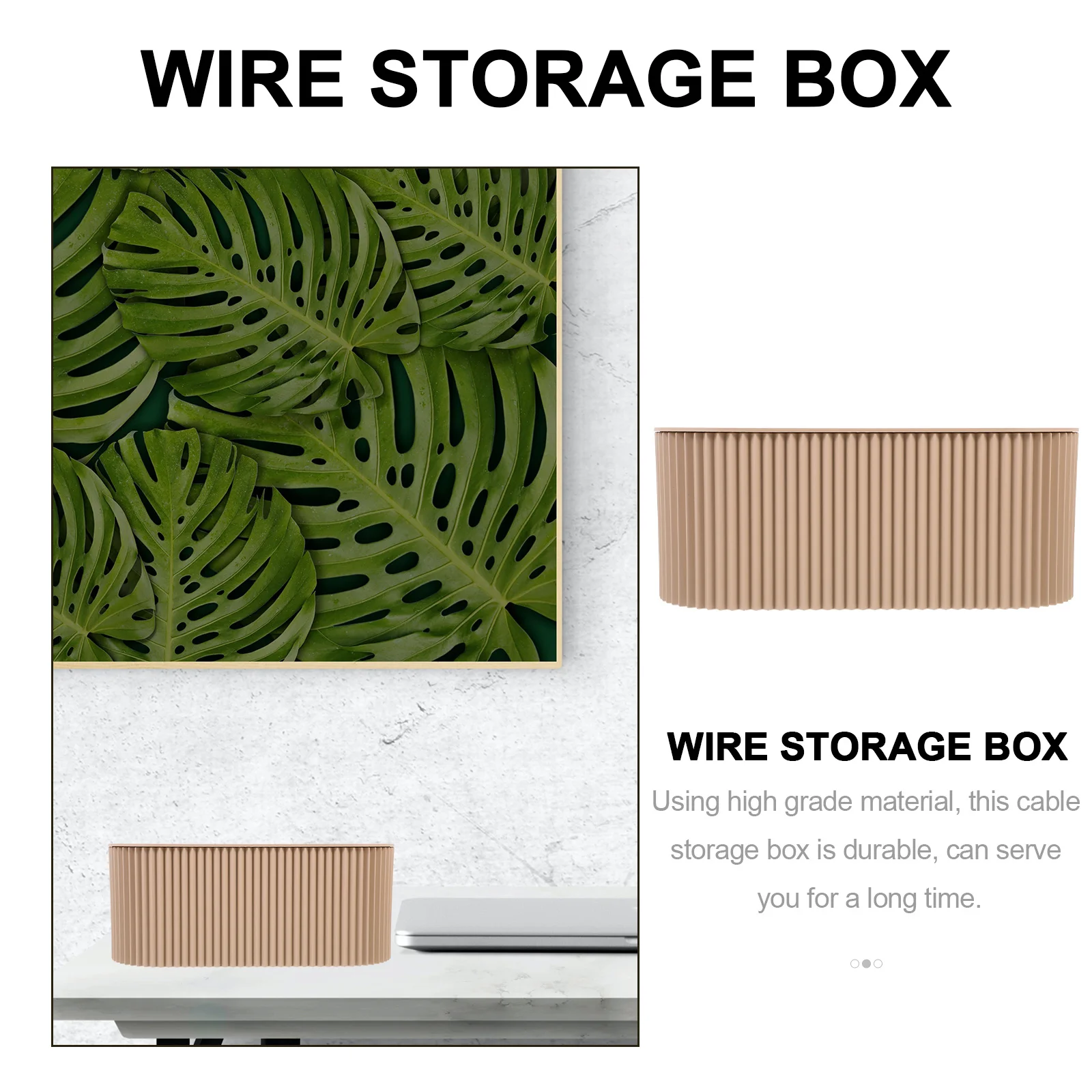 Cable Management Box Desktop Durable Cable Organizer Clean Cord Storage Box for Office Home Power Cord Organizer