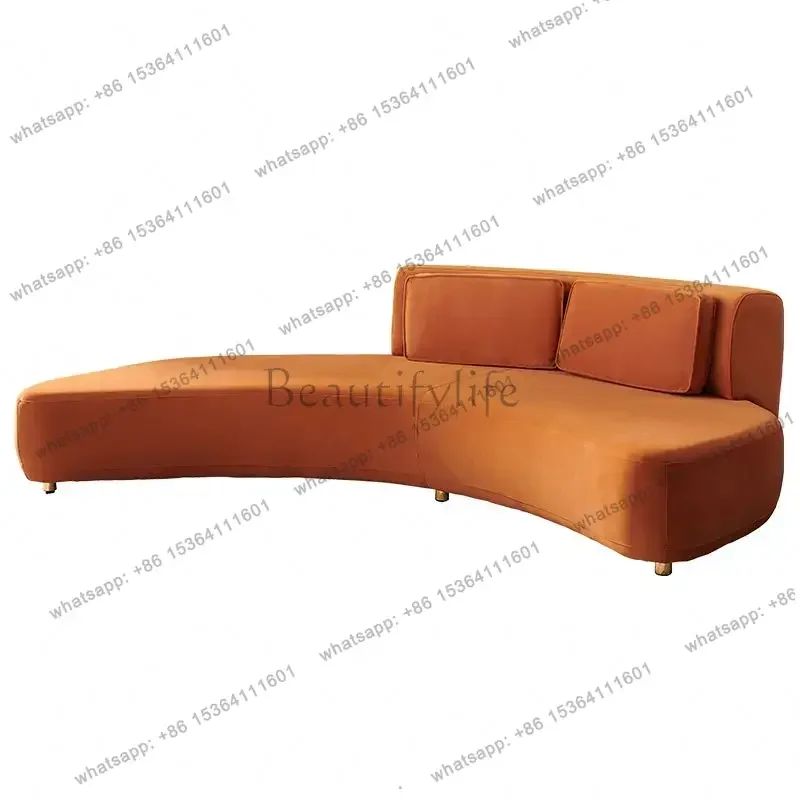 For Nordic Style Luxury Bedroom Soft Recliner Fabric Segmented Classical Couch