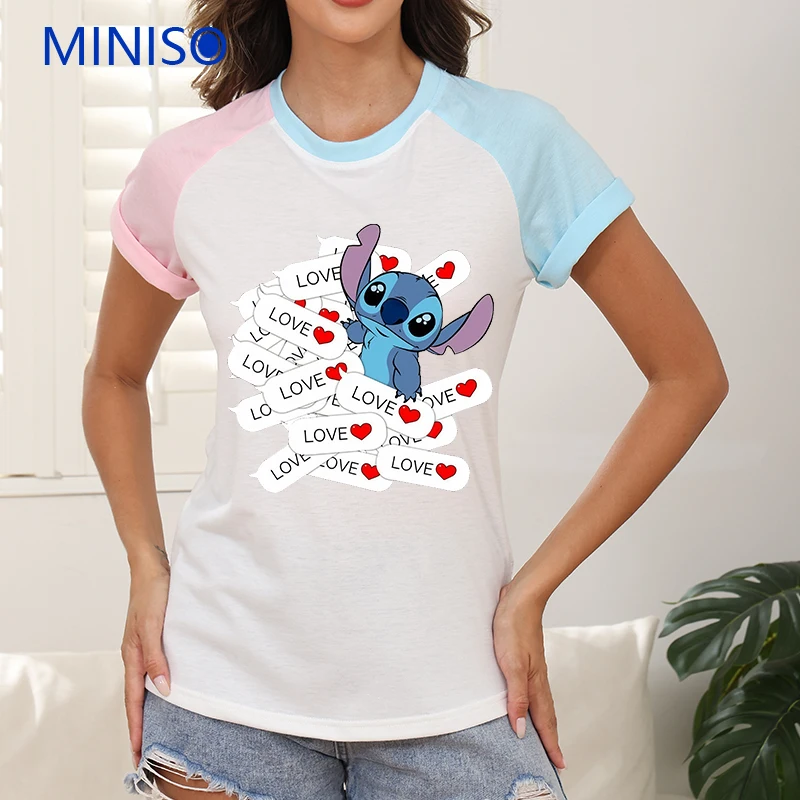 

New Disney Cartoon Printing Women's Short Sleeve T-Shirt Comfortable Casual Party New Shirt Korean Reviews Many Woman Clothes