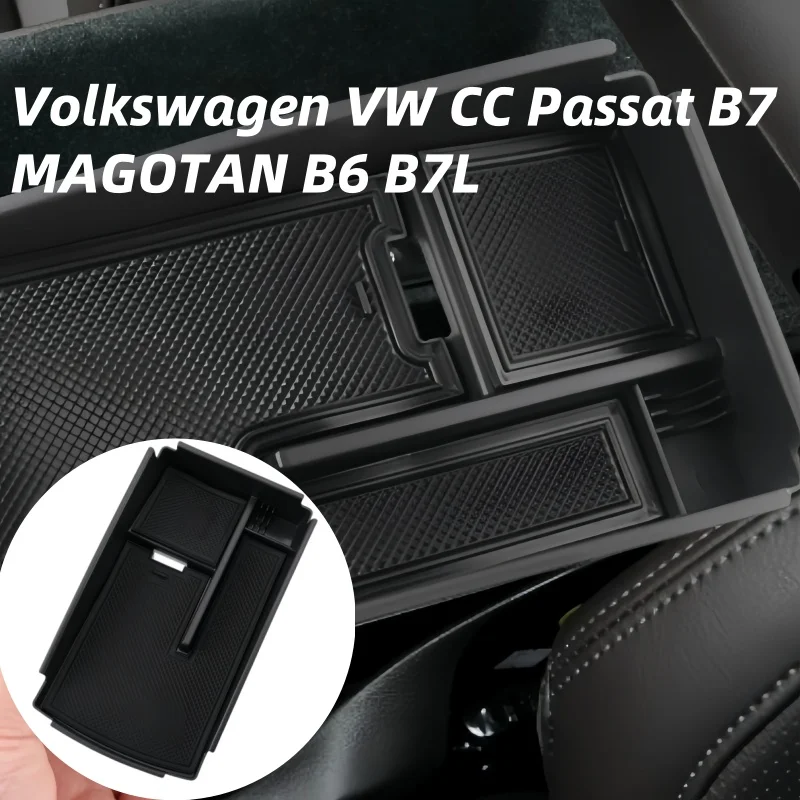 

Car Armrest Box Central Secondary Storage Glove Holder Container Organizer For VW Volkswagen CC Passat B7 MAGOTAN B6 B7L