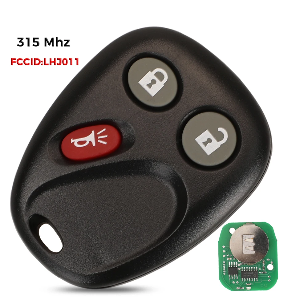 

Jingyuqin 315 МГц FCCID:LHJ011 3-кнопочный пульт дистанционного управления для автомобиля Ke для GM Hummer H2 Chevrolet AI Cadillac Escalade Fob