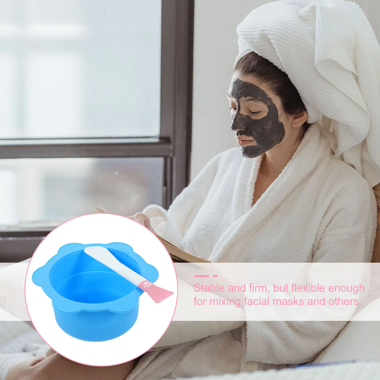 

1Set Silicone Facial Mask Bowl Wax Heater Inner Pot Nonstick Wax Melting Container DIY Mask Mixing Tool for Beauty Salon Home