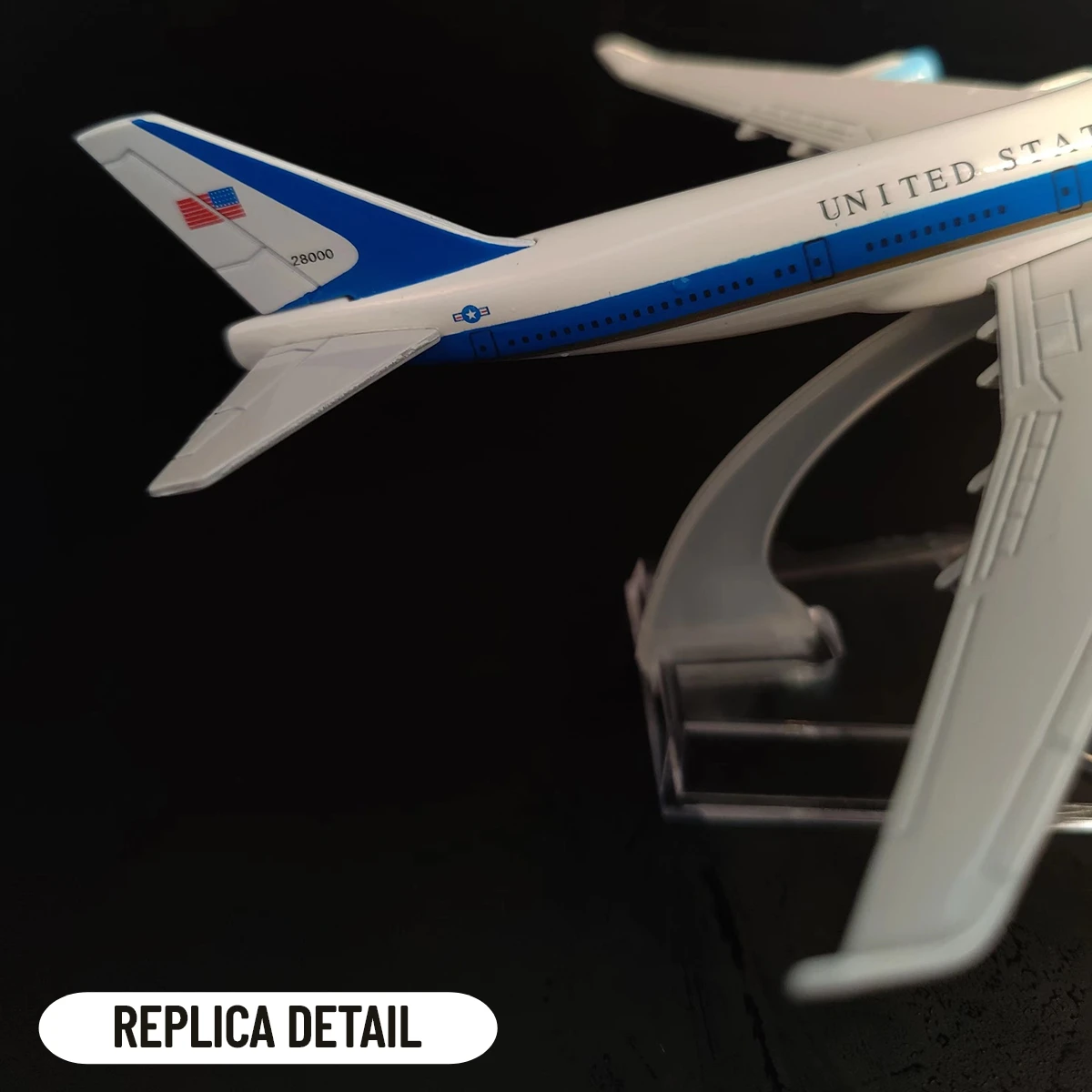 1:400 Metal Aircraft Model Replica, US FORCE ONE B747 Airplane Scale Miniature Art Home Decoration Diecast Aviation Toy Gift