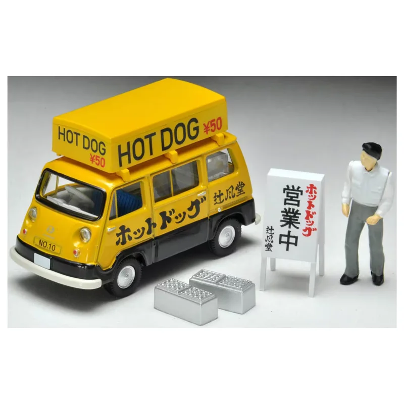 TAKARA TOMYTEC Tomica 1/64 TLV-201a Subaru SAMBAR Hot Dog Vending Car lega giocattolo motore Diecast modello in metallo regali