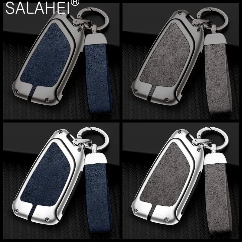 Zinc Alloy Car Smart Key Case Cover Holder Protector For Cadillac CT4 CT5 CT4-V C8 Corvette 2018 2019 2020 2021 Auto Accessories