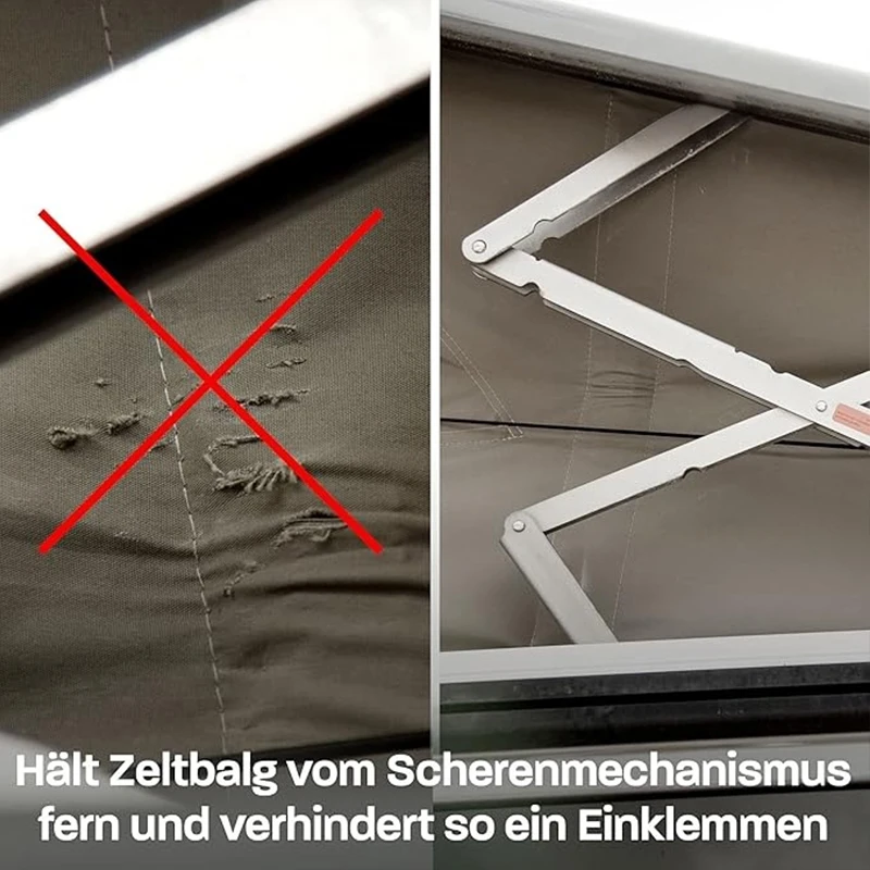 ل VW T6 VW T6.1 VW T5 مساعد قابل للطي لسقف مدبب لشاطئ مولتيفان كاليفورنيا سقف النوم سقف عالي خيمة سقف قابل للطي #4