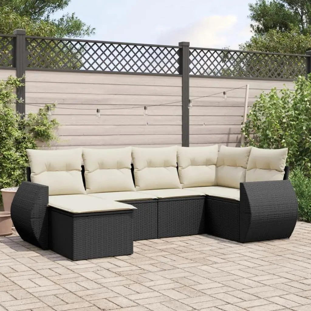 

Comfortable Large Modular Black PE Rattan Garden Sofa Set Easy Assembly Modern Outdoor Furniture for Patio and Balcony
