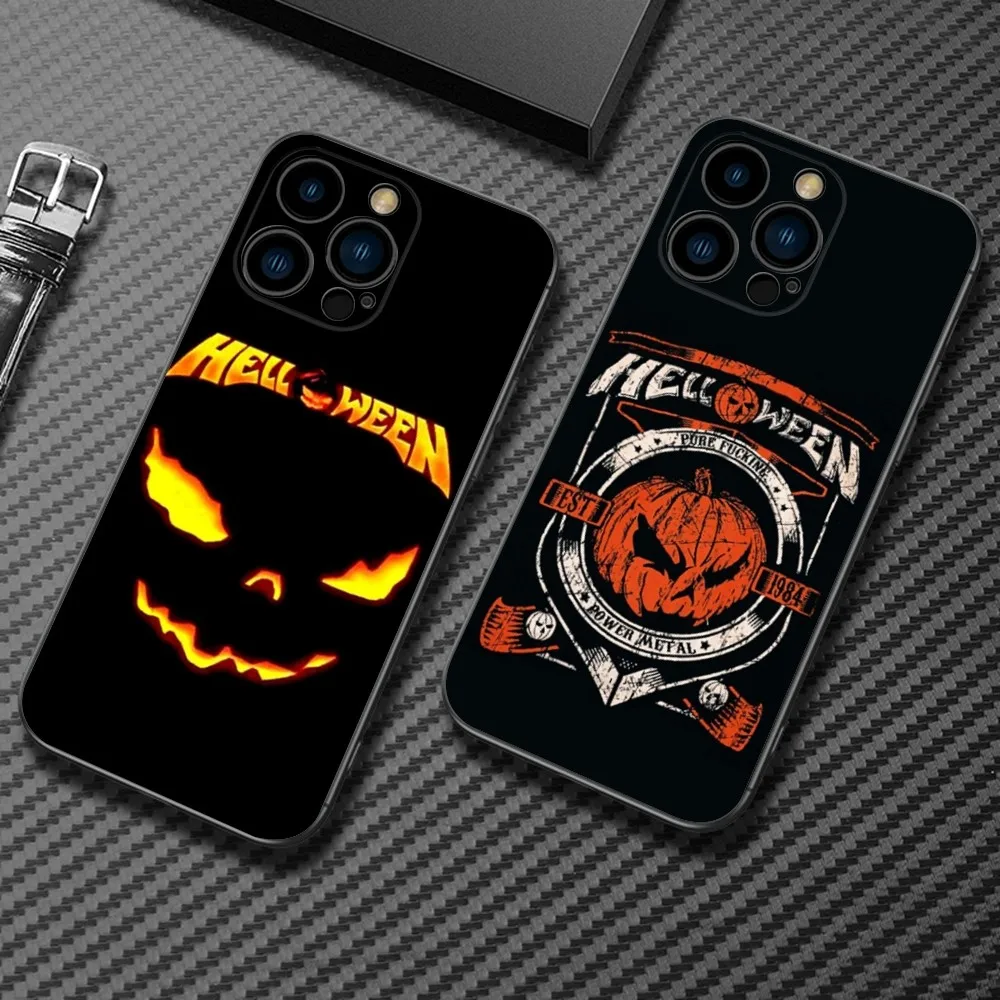 Band H-Helloween Phone Case For iPhone15,14,13,12 Mini 11 Pro XR,X,XS,MAX 7,8 Plus Silicone Cover Soft Black