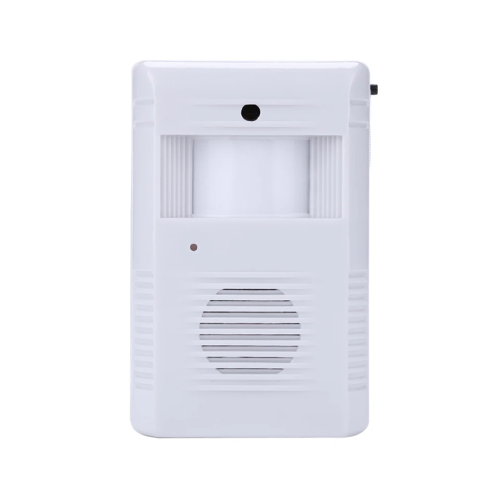 White Induction Visitor Door Bell Wireless Human Body Sensor Doorbell Alert System Security Convenient for Warehouse Shed Garage