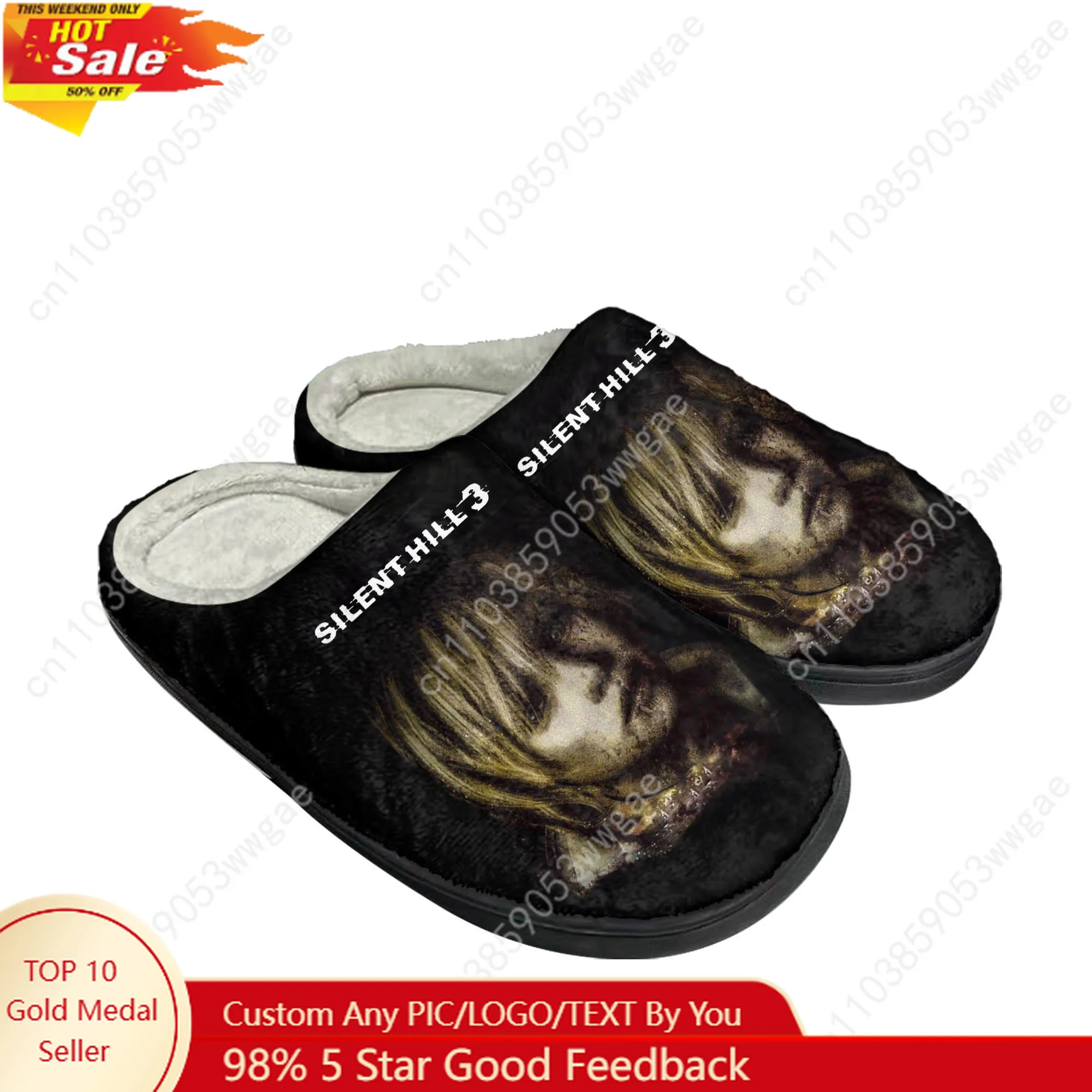 

Silent Hill 3 Cotton Shoes Family Slipper Mens Womens Teenagers High Quality Plush Bedroom Casual Warm Shoes Customized Slippers