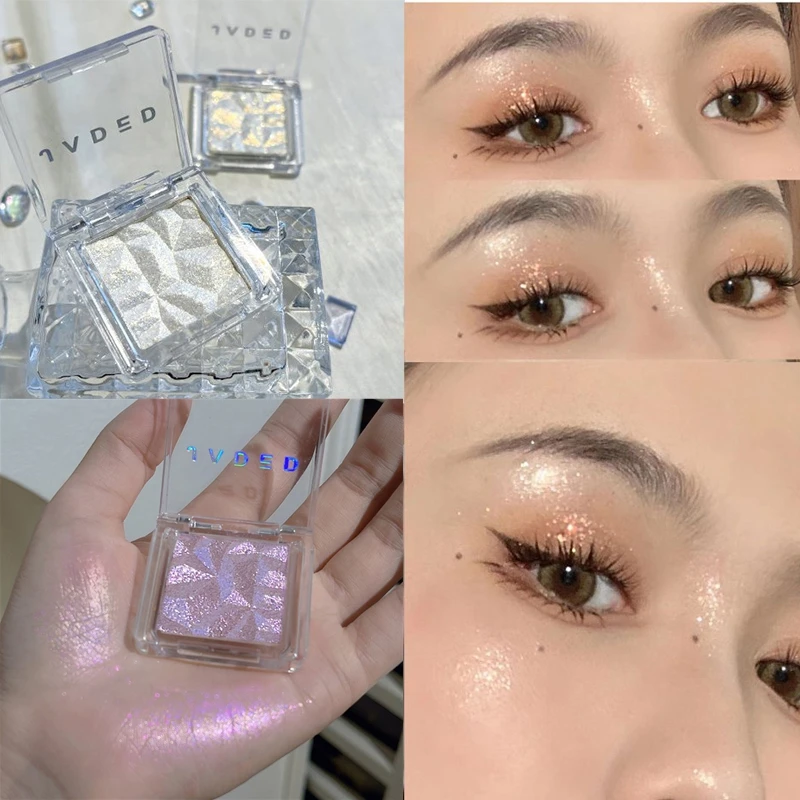 Monochrome Pearl Glowing Eye Shadow Eye/Face Brightening Fine Flash Eye Shadow Lasting Shining Eye Palette Korean Makeup