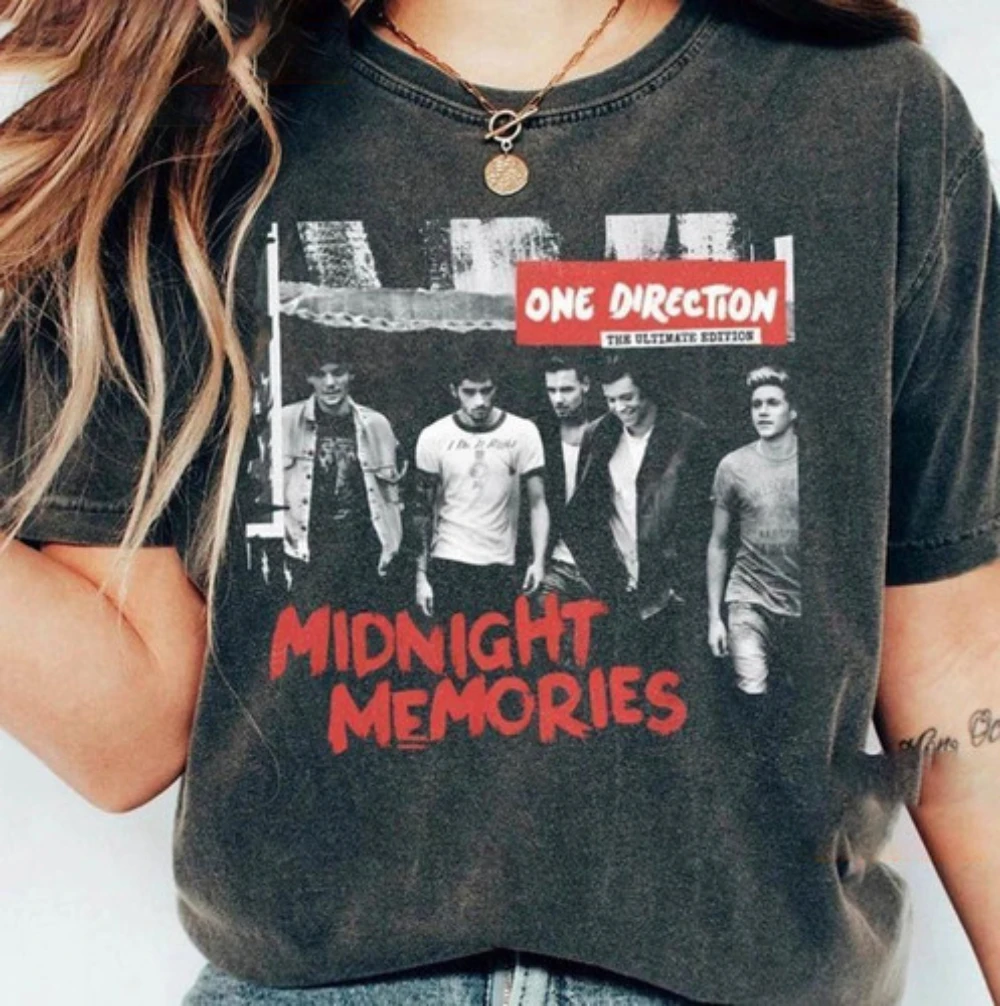 One Direction World Tour T-shirt, One Direction Country Style Loose Fit T-shirt, Unisex, All Seasons, Pure Cotton T-shirt