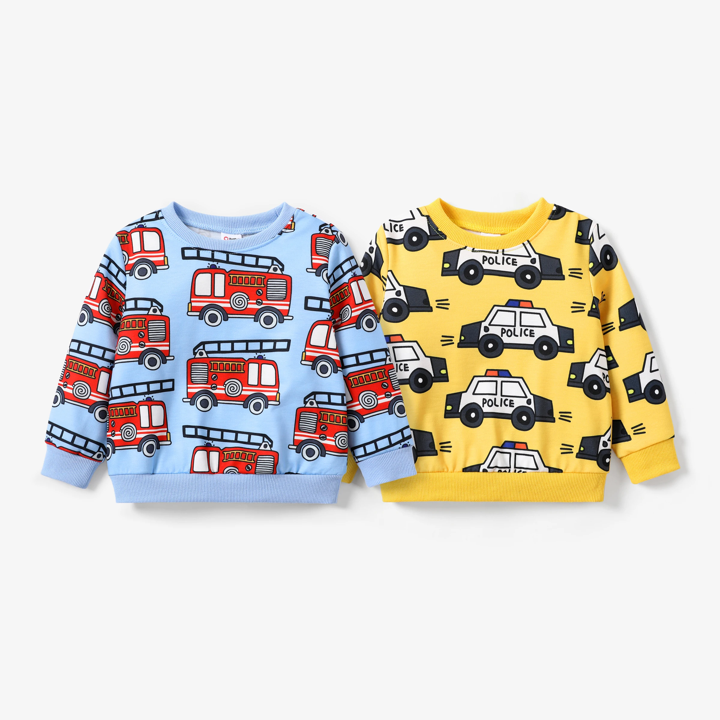 

PatPat Toddler Boy Childlike Vehicle Pattern Pullover