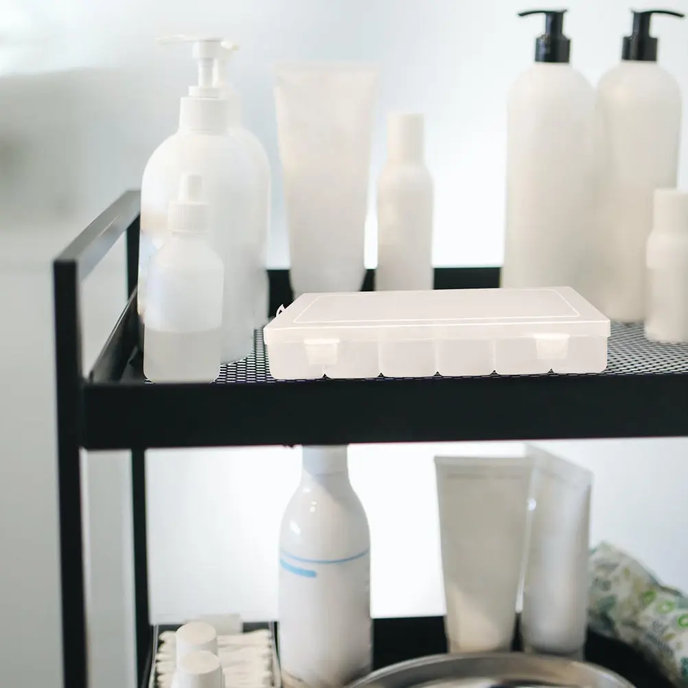 

3pcs Rectangular Storage Box 6.7X4.7X1.6Cm Portable Bead Organizer For Nail Art Jewelry Small Item Container Multipurpose