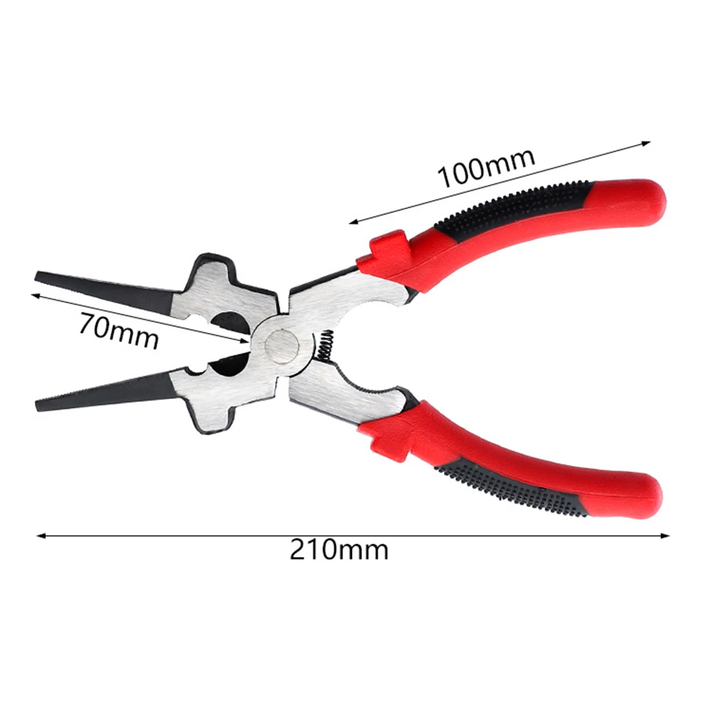 8 inch Multi-function Welding Pliers Flat Mouth Pincers Refined High Hardness MIG Welding Auxiliary Tool Removing Wire Cutting