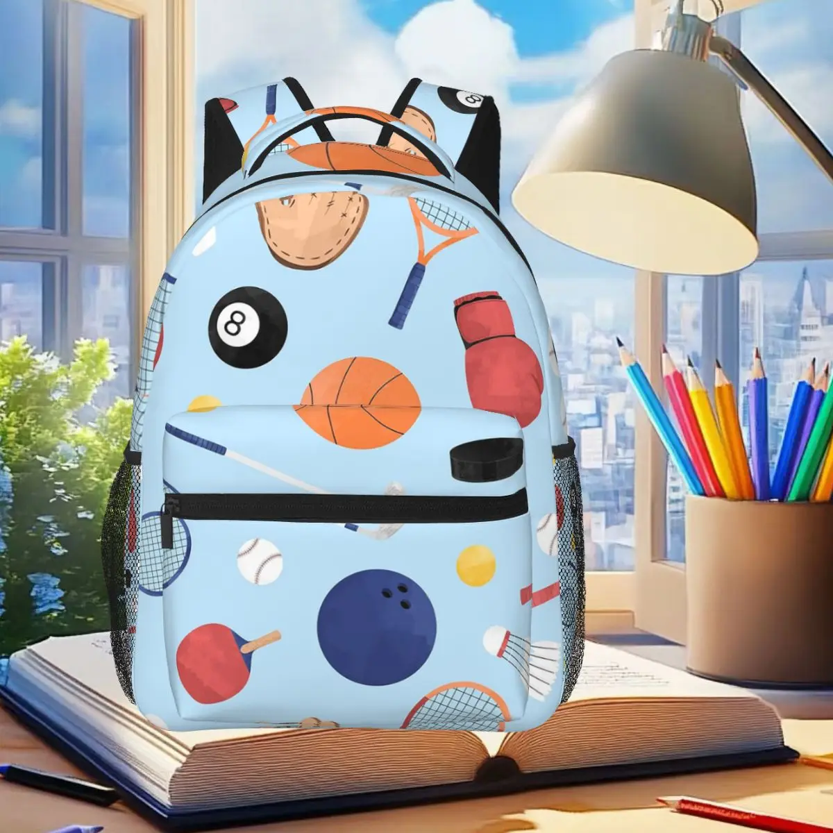 

Copy Of Basketball Digital Art Print Student Backpack School Bag Hiking Travel Daypack for Boys Girls Bookbag Shoulder Bags