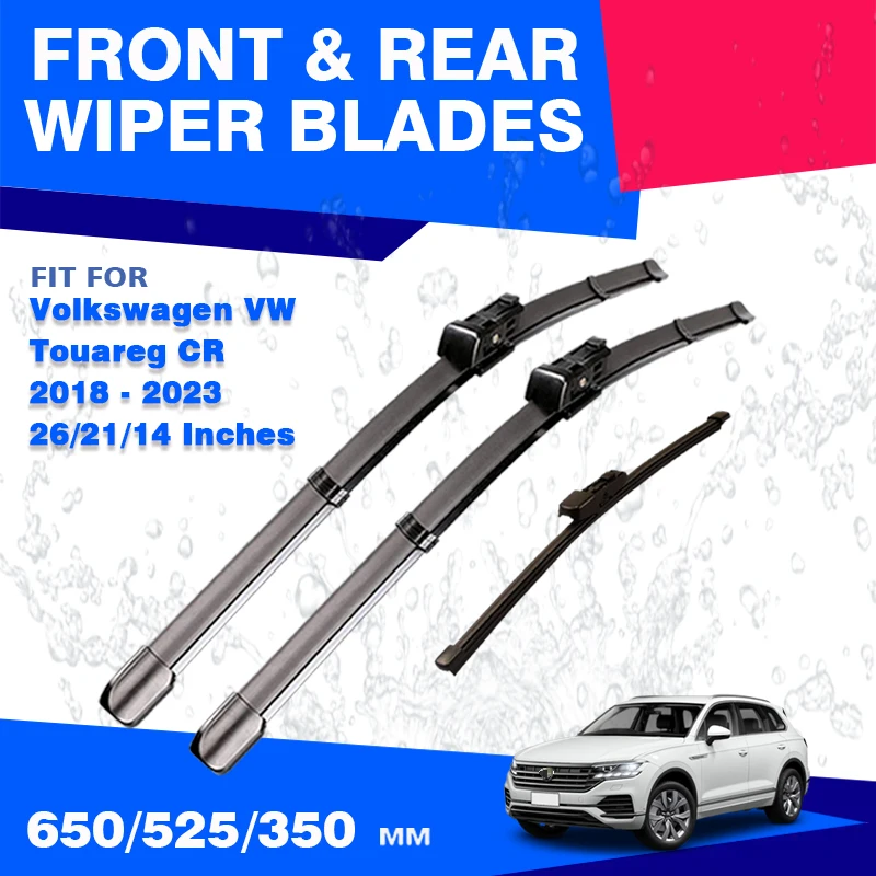 For Volkswagen VW Touareg CR 2018 2019 2020 2021 2022 2023 Front Rear Windshield Wiper Blades 26