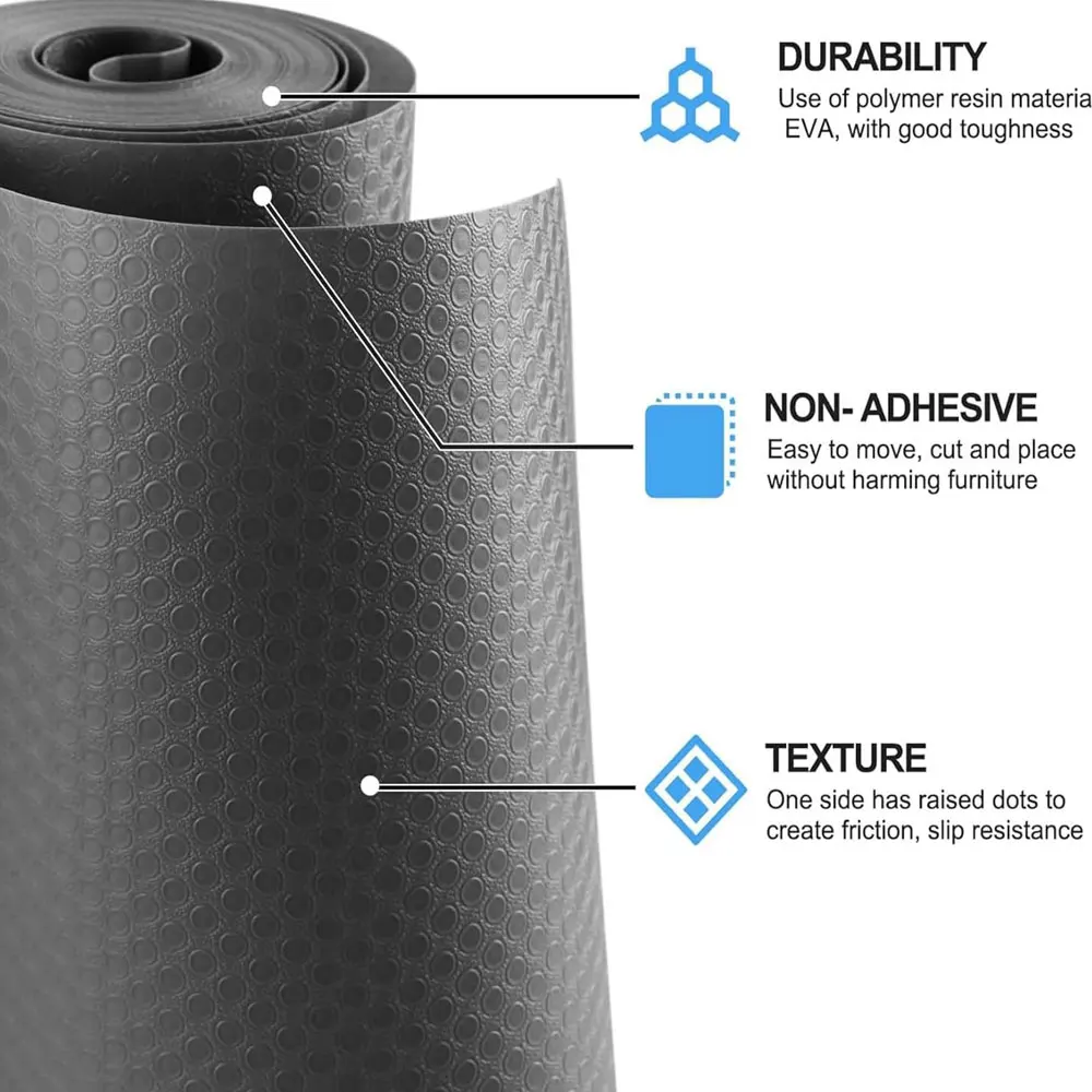 

Dust Oil Resistant Fridge Mat Non‑adhesive Anti‑slip Cabinet Drawer Liner Moisture‑proof Cuttable Easy Clean Multipurpose Kitche