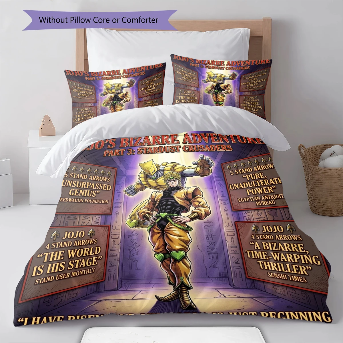 JoJos Bizarre Adventure Comfortable Soft Duvet Cover, Kids Bedding Set Gift, Extra LargeDifferent Sizes -HE32