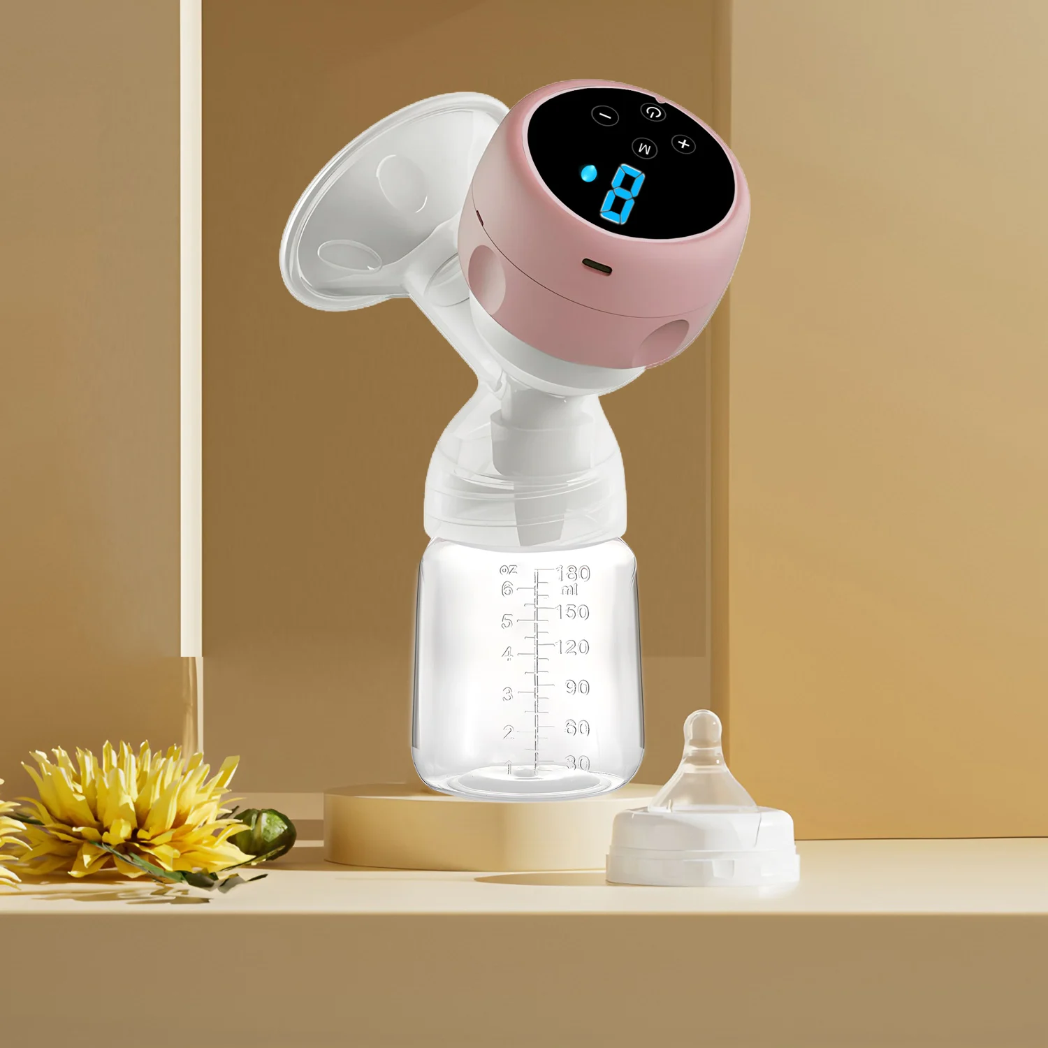 Electric Breast Pump Intelligent Integrated High Suction Breast Pump Breast Milk Postpartum Fortable Painless and Low Noise