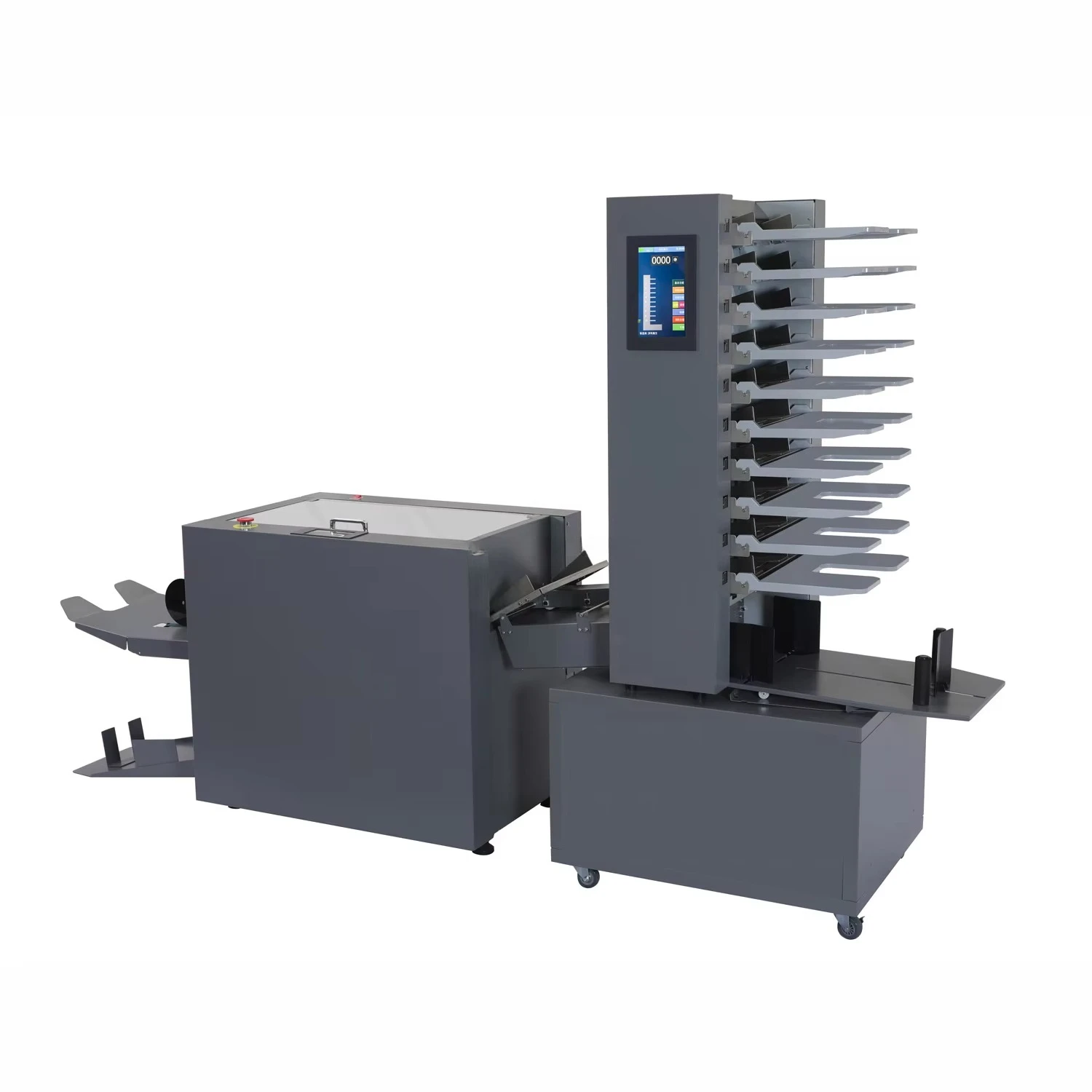 Automatic 10 Bins Paper Collator Machine of Post-Press Equipment With Error Display for Printing Factory