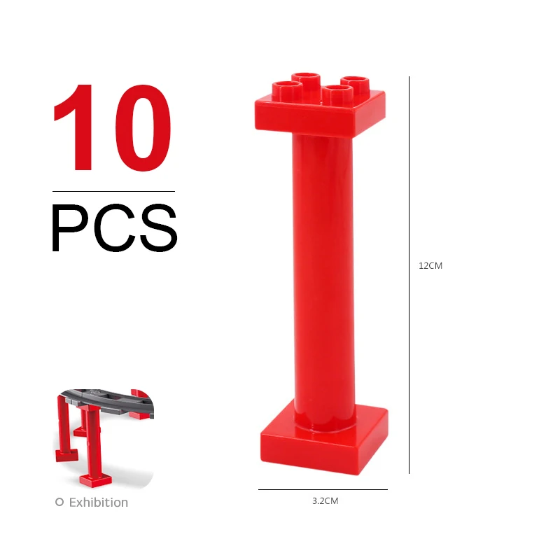 Accessoires voor treinspoor voor kinderen Grote bouwstenen DIY-spoorwegspeelgoed Grote blokken Compatibel Duploed STEM Educatief cadeau Peuters