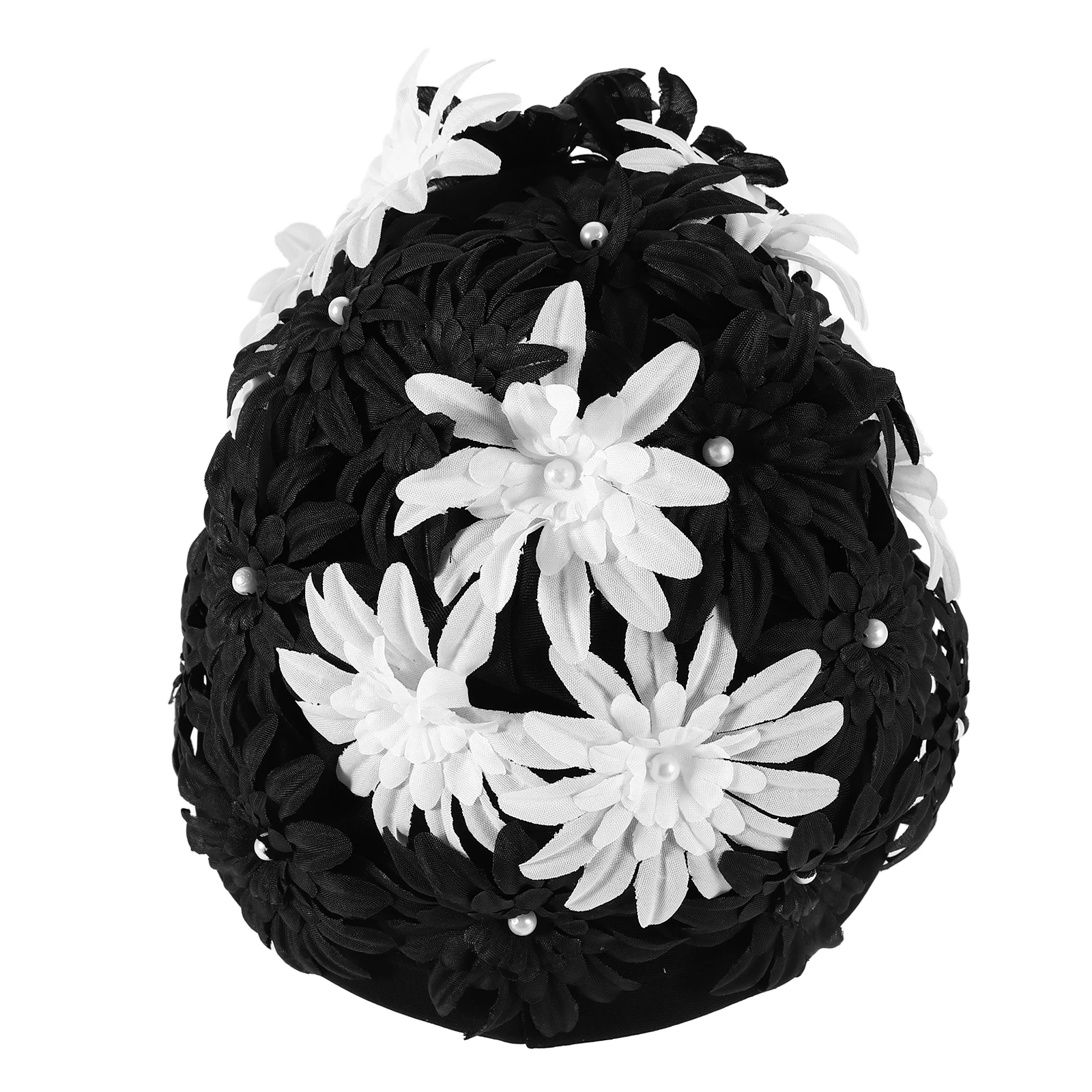 

Swimming Hat Flower Cap Bathing Caps Reusable Big Embroidered Pool Party Women Has
