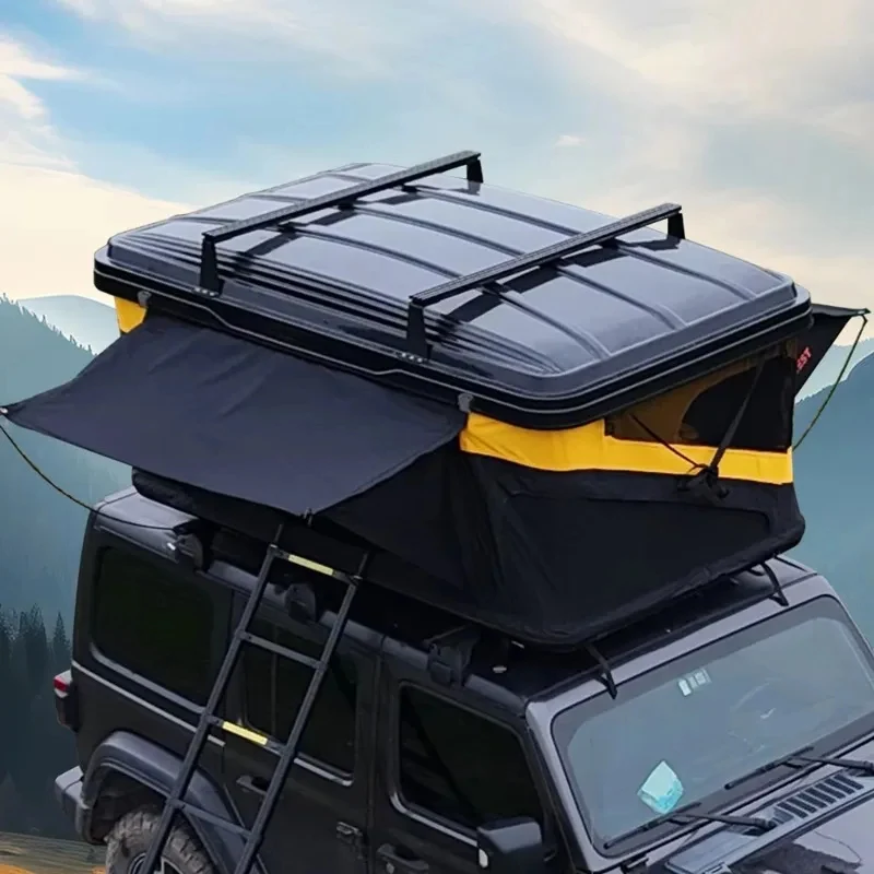 Foldable Hard & Soft Shell Rooftop Tent, Waterproof for Car Truck Outdoor Travel Camping