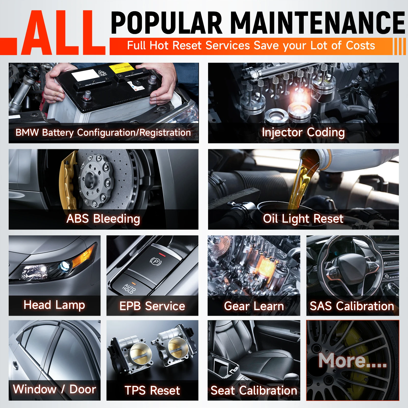 FOXWELL NT710 OBD2 Bidirektionaler Scanner, Diagnosetool, Testcodeleser, ECU-Codierung, A/F, Einstellung 30+, Reset, OBDII, Kfz-Scan